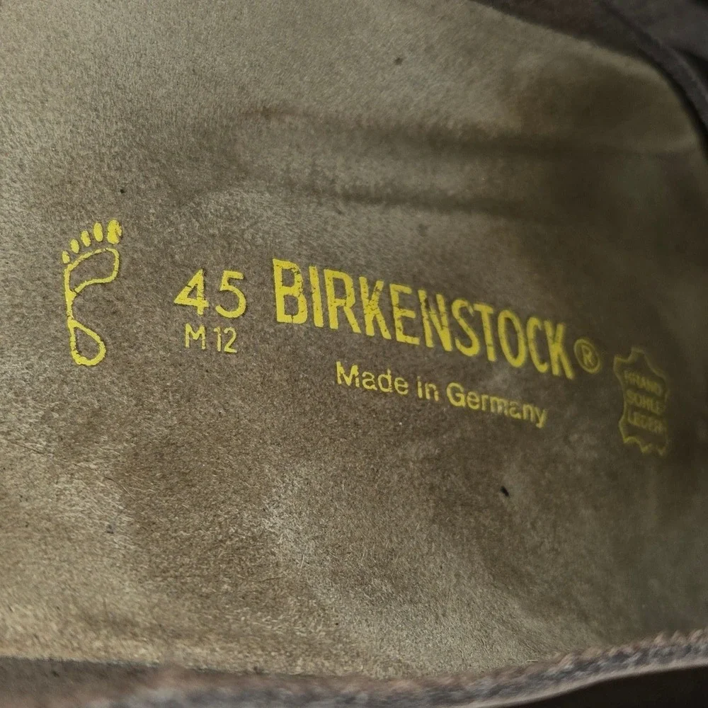 Sz 45 R/ 12 Mens Birkenstock Milano Brown Leather Backstrap Sandals Excellent